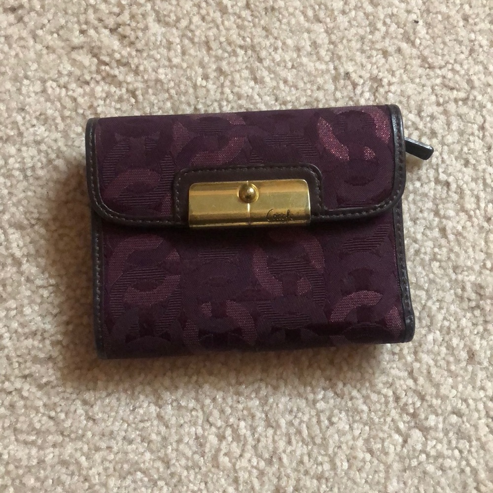 Purple coach wallet